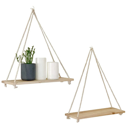 Boho Rope Swing Shelf