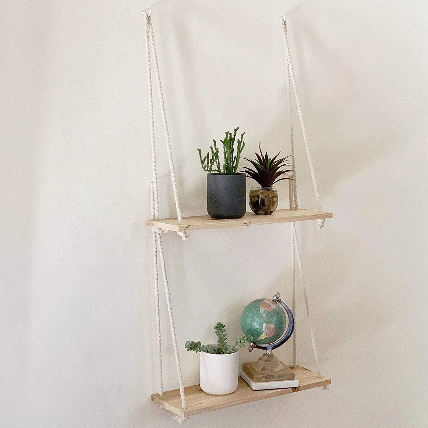 Boho Rope Swing Shelf