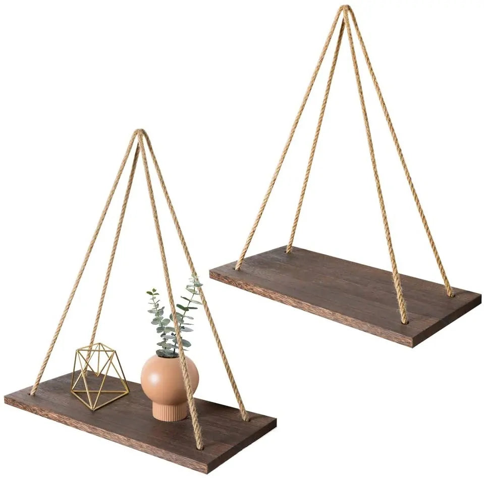 Boho Rope Swing Shelf