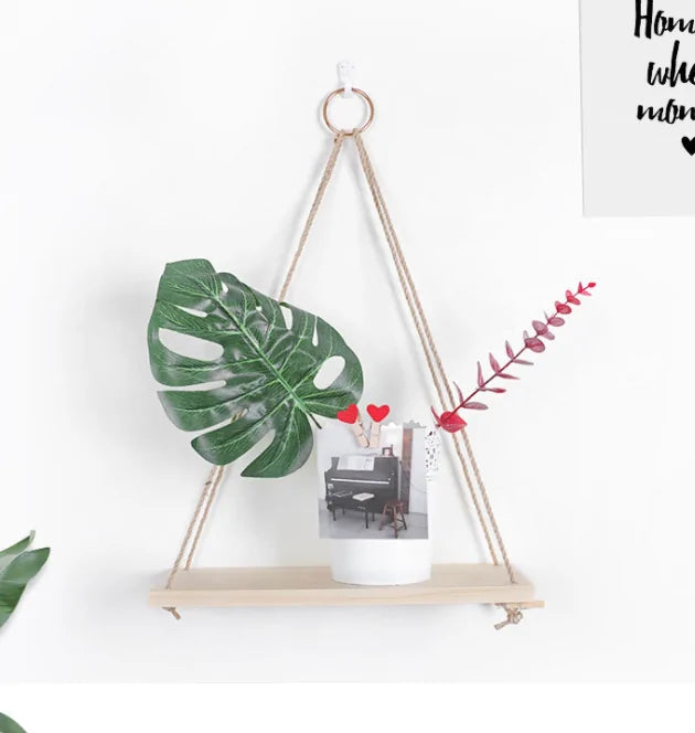 Boho Rope Swing Shelf