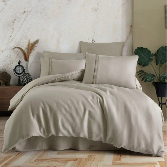 Hobby Modal Silk Beige Double Bedlinen