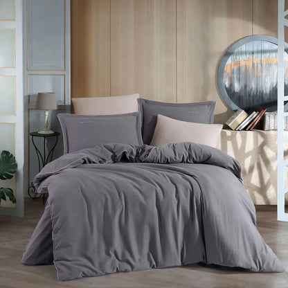 Hobby Twill Double Duvet Cover Set - Anthracite