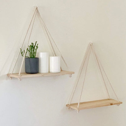 Boho Rope Swing Shelf