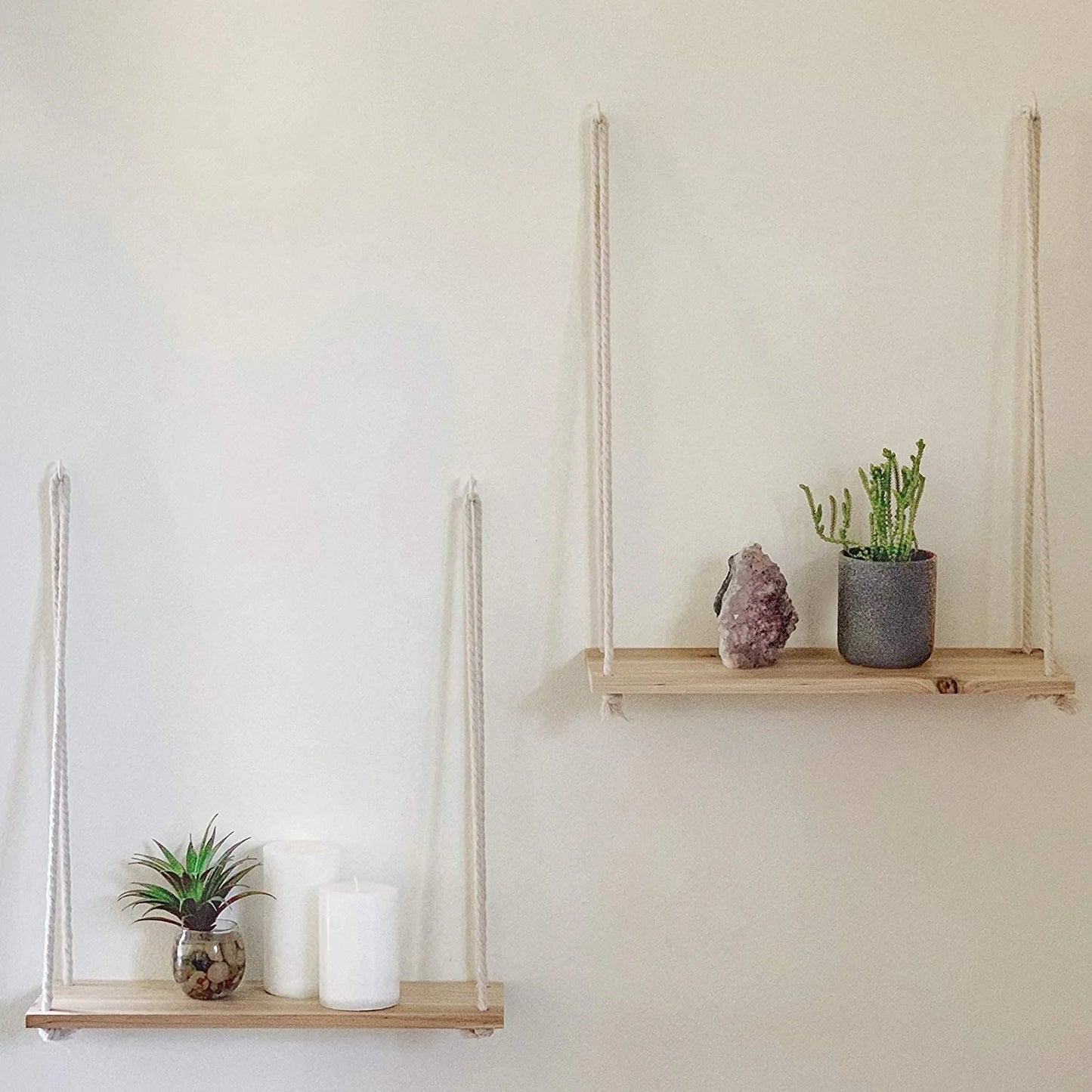 Boho Rope Swing Shelf