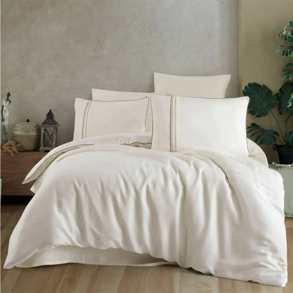 Hobby Modal Silk Beige Double Bedlinen